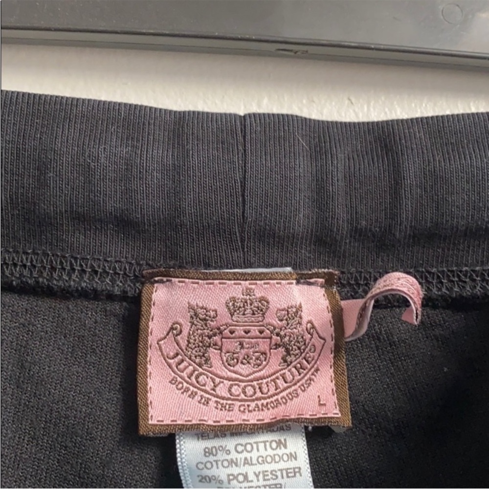 Black Juicy Couture velour wide leg pants